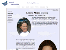 Tablet Screenshot of laurie-wilson.virtual-memorials.com