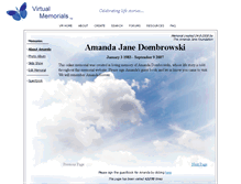 Tablet Screenshot of amanda-dombrowski.virtual-memorials.com