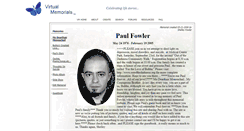 Desktop Screenshot of paul-fowler.virtual-memorials.com