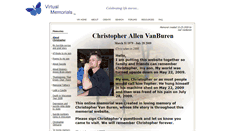 Desktop Screenshot of christopher-vanburen.virtual-memorials.com