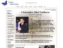 Tablet Screenshot of christopher-vanburen.virtual-memorials.com