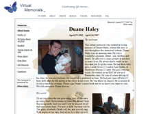 Tablet Screenshot of duane-haley.virtual-memorials.com