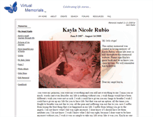 Tablet Screenshot of kayla-rubio.virtual-memorials.com