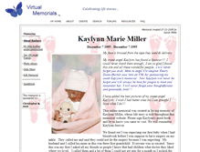 Tablet Screenshot of kaylynn-miller.virtual-memorials.com