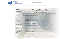 Desktop Screenshot of georgie-mills.virtual-memorials.com