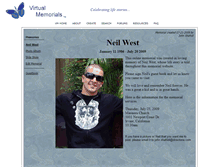 Tablet Screenshot of neil-west.virtual-memorials.com