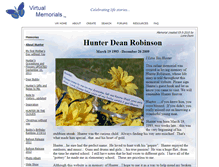 Tablet Screenshot of hunterrobinson.virtual-memorials.com