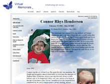 Tablet Screenshot of connor-henderson.virtual-memorials.com