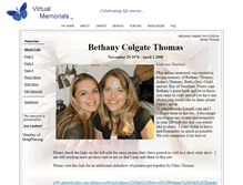 Tablet Screenshot of bethany-thomas.virtual-memorials.com