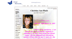 Desktop Screenshot of christina-hinds.virtual-memorials.com