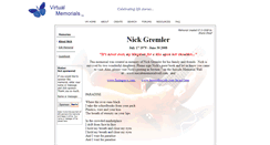 Desktop Screenshot of nick-gremler.virtual-memorials.com