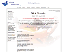 Tablet Screenshot of nick-gremler.virtual-memorials.com