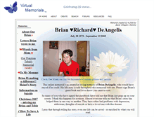 Tablet Screenshot of brian-deangelis.virtual-memorials.com