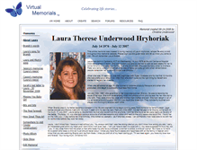 Tablet Screenshot of laura-hryhoriak.virtual-memorials.com