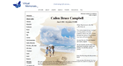 Desktop Screenshot of cailen.virtual-memorials.com