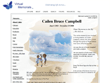 Tablet Screenshot of cailen.virtual-memorials.com