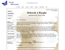 Tablet Screenshot of deborah-hayghe.virtual-memorials.com