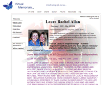 Tablet Screenshot of lauraallan.virtual-memorials.com