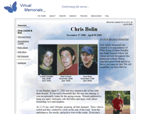 Tablet Screenshot of chris-bolin.virtual-memorials.com