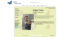 Desktop Screenshot of joshua-vedra.virtual-memorials.com