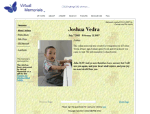 Tablet Screenshot of joshua-vedra.virtual-memorials.com