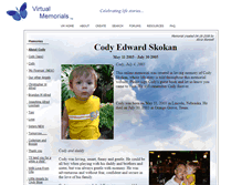 Tablet Screenshot of cody-skokan.virtual-memorials.com