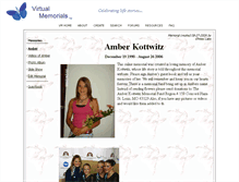 Tablet Screenshot of amberkottwitz.virtual-memorials.com