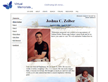 Tablet Screenshot of joshua-zeiber.virtual-memorials.com