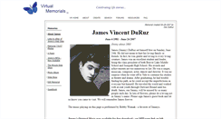 Desktop Screenshot of jamesvincentduruz.virtual-memorials.com