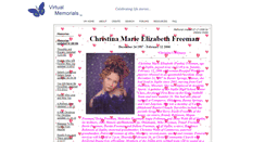Desktop Screenshot of christina-freeman.virtual-memorials.com
