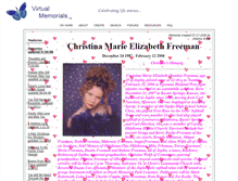 Tablet Screenshot of christina-freeman.virtual-memorials.com