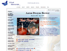 Tablet Screenshot of aaron-brewer.virtual-memorials.com