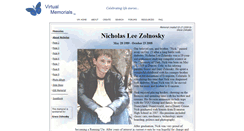 Desktop Screenshot of nickzolnosky.virtual-memorials.com