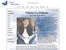 Tablet Screenshot of nickzolnosky.virtual-memorials.com