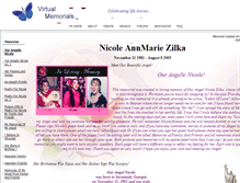 Tablet Screenshot of nicole-zilka.virtual-memorials.com