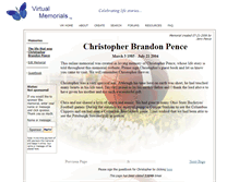 Tablet Screenshot of christopher-pence.virtual-memorials.com