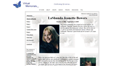 Desktop Screenshot of lashunda-shawna-bowers.virtual-memorials.com
