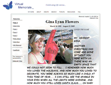 Tablet Screenshot of gina-flowers.virtual-memorials.com