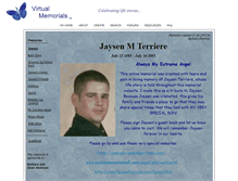 Tablet Screenshot of jaysen-terriere.virtual-memorials.com