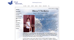 Desktop Screenshot of olesya-novikova.virtual-memorials.com