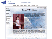 Tablet Screenshot of olesya-novikova.virtual-memorials.com