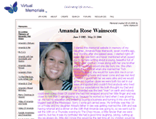Tablet Screenshot of amanda-wainscott.virtual-memorials.com