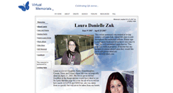 Desktop Screenshot of laura-zuk.virtual-memorials.com