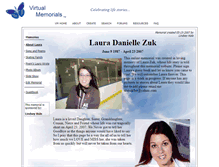 Tablet Screenshot of laura-zuk.virtual-memorials.com